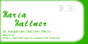 maria wallner business card